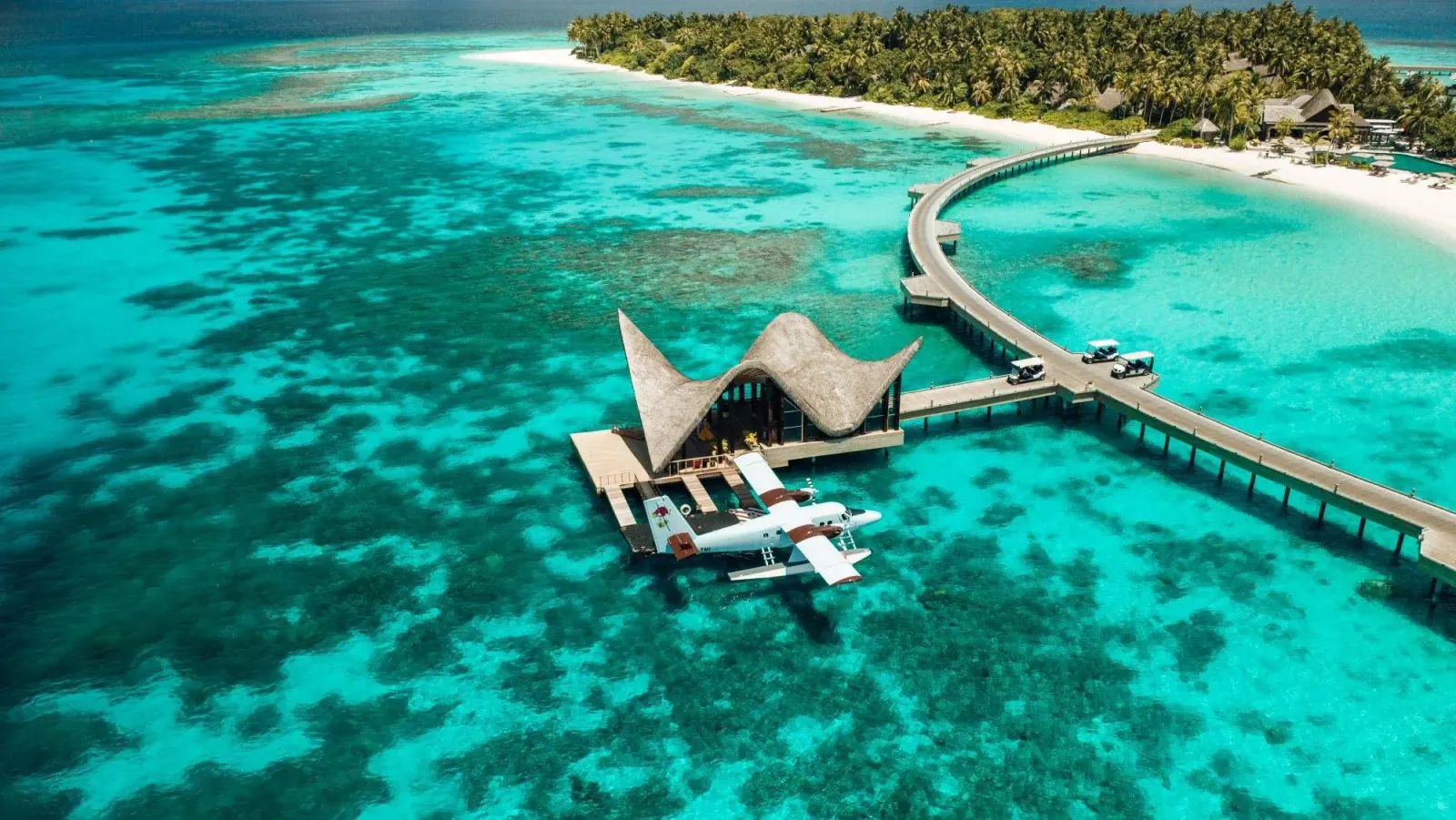 JOALI Maldives in Raa Atoll — art-immersive villa complex including Porky Hefer's woven Manta Ray treehouse.